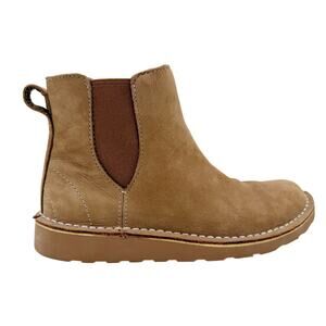 L.L.Bean brown Stonington Chelsea women's 7 M shoes nubuck leather booties